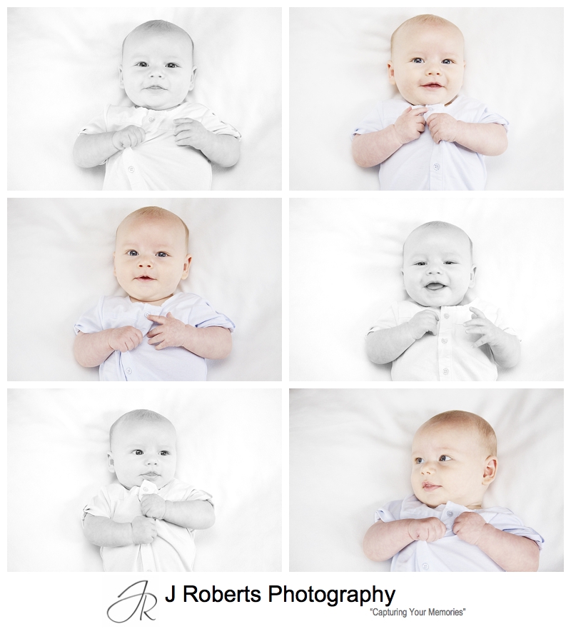 Baby portraits in colour and black and white - sydney baby portrait photographer
